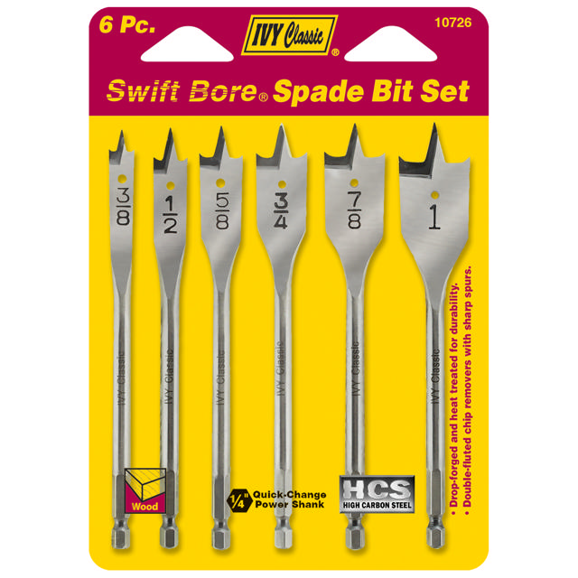 6 Pc. Spade Bit Set