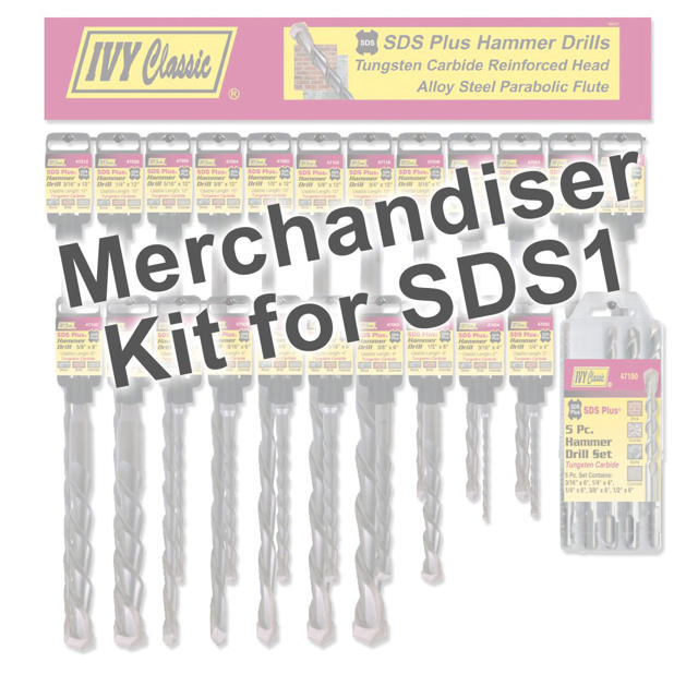 Merchandiser For 2-Cutter Hammer Drill Display, Fits SDS-Plus